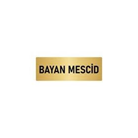 Özarslan Dizayn Departman Kapı İsimliği Mescid 7x20 cm Altın Renk Metal Yönlendirme Levhası