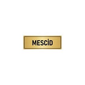 Özarslan Dizayn Departman Kapı İsimliği Mescid 7x20 cm Altın Renk Metal Yönlendirme Levhası