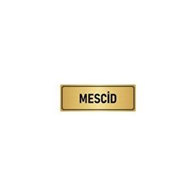 Özarslan Dizayn Departman Kapı İsimliği Mescid 7x20 cm Altın Renk Metal Yönlendirme Levhası