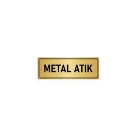 Özarslan Dizayn Departman Kapı İsimliği Metal Atık 10x20 cm Altın Renk Metal Yönlendirme Levhası