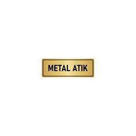 Özarslan Dizayn Departman Kapı İsimliği Metal Atık 10x20 cm Altın Renk Metal Yönlendirme Levhası