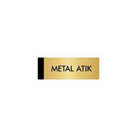 Özarslan Dizayn Departman Kapı İsimliği Metal Atık 10x20 cm Altın Renk Metal Yönlendirme Levhası