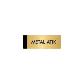 Özarslan Dizayn Departman Kapı İsimliği Metal Atık 10x20 cm Altın Renk Metal Yönlendirme Levhası
