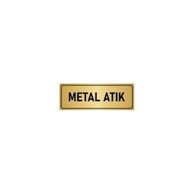 Özarslan Dizayn Departman Kapı İsimliği Metal Atık 5x20 cm Altın Renk Metal Yönlendirme Levhası