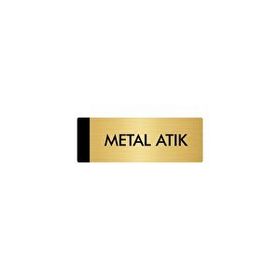 Özarslan Dizayn Departman Kapı İsimliği Metal Atık 5x20 cm Altın Renk Metal Yönlendirme Levhası