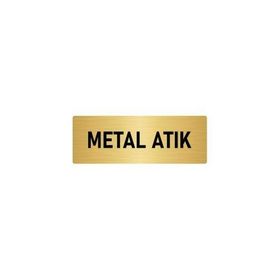 Özarslan Dizayn Departman Kapı İsimliği Metal Atık 7x20 cm Altın Renk Metal Yönlendirme Levhası