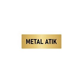 Özarslan Dizayn Departman Kapı İsimliği Metal Atık 7x20 cm Altın Renk Metal Yönlendirme Levhası