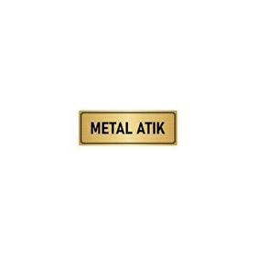 Özarslan Dizayn Departman Kapı İsimliği Metal Atık 7x20 cm Altın Renk Metal Yönlendirme Levhası