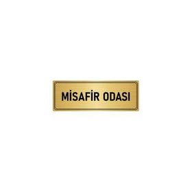 Özarslan Dizayn Departman Kapı İsimliği Misafir Odası 5x20 cm Altın Renk Metal Yönlendirme Levhası
