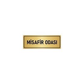 Özarslan Dizayn Departman Kapı İsimliği Misafir Odası 5x20 cm Altın Renk Metal Yönlendirme Levhası