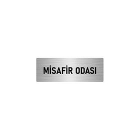 Özarslan Dizayn Departman Kapı İsimliği Misafir Odası 7x20 cm Gümüş Renk Metal Yönlendirme Levhası