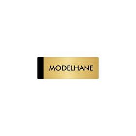 Özarslan Dizayn Departman Kapı İsimliği Modelhane 7x20 cm Altın Renk Metal Yönlendirme Levhası