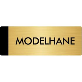Özarslan Dizayn Departman Kapı İsimliği Modelhane 7x20 cm Altın Renk Metal Yönlendirme Levhası