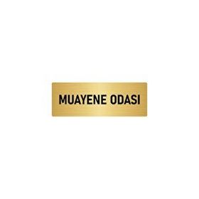 Özarslan Dizayn Departman Kapı İsimliği Muayene Odası 10x20 cm Altın Renk Metal Yönlendirme Levhası