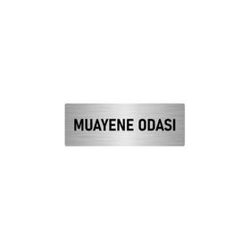 Özarslan Dizayn Departman Kapı İsimliği Muayene Odası 10x20 cm Gümüş Renk Metal Yönlendirme Levhası