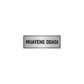 Özarslan Dizayn Departman Kapı İsimliği Muayene Odası 10x20 cm Gümüş Renk Metal Yönlendirme Levhası