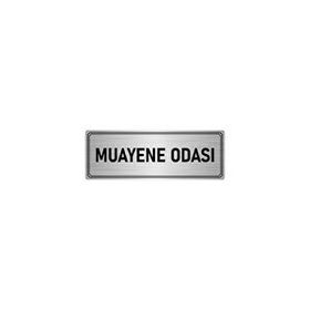Özarslan Dizayn Departman Kapı İsimliği Muayene Odası 10x20 cm Gümüş Renk Metal Yönlendirme Levhası