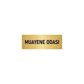 Özarslan Dizayn Departman Kapı İsimliği Muayene Odası 7x20 cm Altın Renk Metal Yönlendirme Levhası