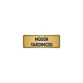 Özarslan Dizayn Departman Kapı İsimliği Müdür Yardımcısı 10x20 cm Altın Renk Metal Yönlendirme Levhası