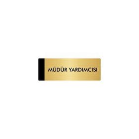 Özarslan Dizayn Departman Kapı İsimliği Müdür Yardımcısı 10x20 cm Altın Renk Metal Yönlendirme Levhası