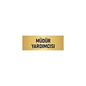Özarslan Dizayn Departman Kapı İsimliği Müdür Yardımcısı 10x20 cm Altın Renk Metal Yönlendirme Levhası