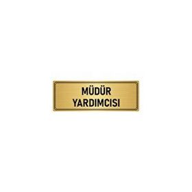 Özarslan Dizayn Departman Kapı İsimliği Müdür Yardımcısı 10x20 cm Altın Renk Metal Yönlendirme Levhası