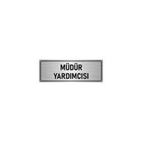 Özarslan Dizayn Departman Kapı İsimliği Müdür Yardımcısı 10x20 cm Gümüş Renk Metal Yönlendirme Levhası