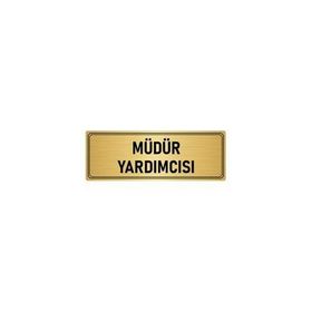 Özarslan Dizayn Departman Kapı İsimliği Müdür Yardımcısı 5x20 cm Altın Renk Metal Yönlendirme Levhası