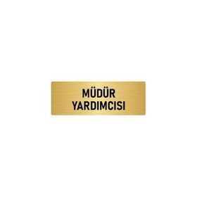 Özarslan Dizayn Departman Kapı İsimliği Müdür Yardımcısı 7x20 cm Altın Renk Metal Yönlendirme Levhası