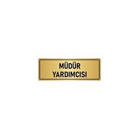 Özarslan Dizayn Departman Kapı İsimliği Müdür Yardımcısı 7x20 cm Altın Renk Metal Yönlendirme Levhası