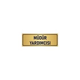 Özarslan Dizayn Departman Kapı İsimliği Müdür Yardımcısı 7x20 cm Altın Renk Metal Yönlendirme Levhası