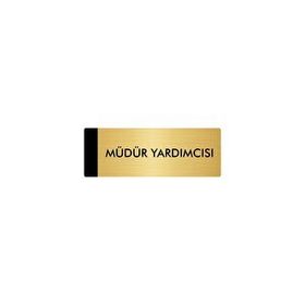 Özarslan Dizayn Departman Kapı İsimliği Müdür Yardımcısı 7x20 cm Altın Renk Metal Yönlendirme Levhası