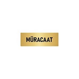 Özarslan Dizayn Departman Kapı İsimliği Müracaat 10x20 cm Altın Renk Metal Yönlendirme Levhası