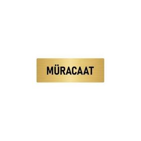 Özarslan Dizayn Departman Kapı İsimliği Müracaat 5x20 cm Altın Renk Metal Yönlendirme Levhası