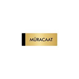 Özarslan Dizayn Departman Kapı İsimliği Müracaat 5x20 cm Altın Renk Metal Yönlendirme Levhası