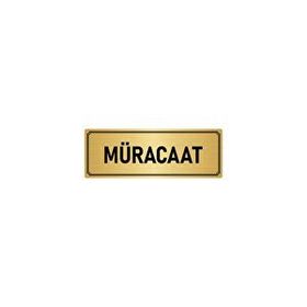 Özarslan Dizayn Departman Kapı İsimliği Müracaat 5x20 cm Altın Renk Metal Yönlendirme Levhası