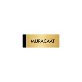 Özarslan Dizayn Departman Kapı İsimliği Müracaat 7x20 cm Altın Renk Metal Yönlendirme Levhası