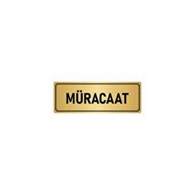 Özarslan Dizayn Departman Kapı İsimliği Müracaat 7x20 cm Altın Renk Metal Yönlendirme Levhası