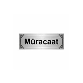 Özarslan Dizayn Departman Kapı İsimliği Müracaat 7x20 cm Gümüş Renk Metal Yönlendirme Levhası