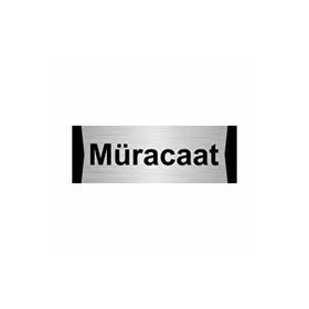 Özarslan Dizayn Departman Kapı İsimliği Müracaat 7x20 cm Gümüş Renk Metal Yönlendirme Levhası