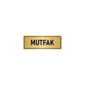 Özarslan Dizayn Departman Kapı İsimliği Mutfak 10x20 cm Altın Renk Metal Yönlendirme Levhası