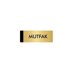 Özarslan Dizayn Departman Kapı İsimliği Mutfak 10x20 cm Altın Renk Metal Yönlendirme Levhası