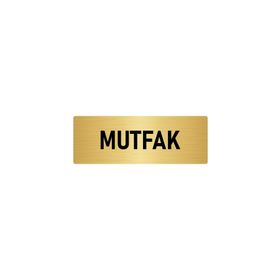 Özarslan Dizayn Departman Kapı İsimliği Mutfak 10x20 cm Altın Renk Metal Yönlendirme Levhası