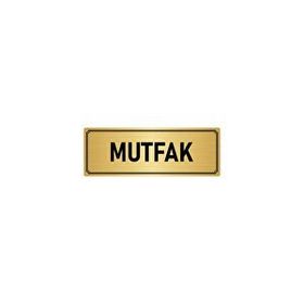 Özarslan Dizayn Departman Kapı İsimliği Mutfak 5x20 cm Altın Renk Metal Yönlendirme Levhası