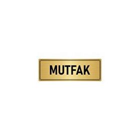 Özarslan Dizayn Departman Kapı İsimliği Mutfak 5x20 cm Altın Renk Metal Yönlendirme Levhası