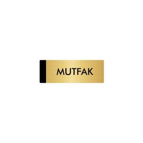 Özarslan Dizayn Departman Kapı İsimliği Mutfak 5x20 cm Altın Renk Metal Yönlendirme Levhası