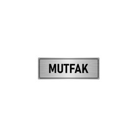 Özarslan Dizayn Departman Kapı İsimliği Mutfak 5x20 cm Gümüş Renk Metal Yönlendirme Levhası