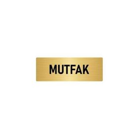 Özarslan Dizayn Departman Kapı İsimliği Mutfak 7x20 cm Altın Renk Metal Yönlendirme Levhası