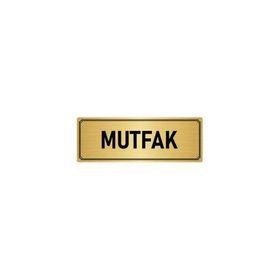 Özarslan Dizayn Departman Kapı İsimliği Mutfak 7x20 cm Altın Renk Metal Yönlendirme Levhası