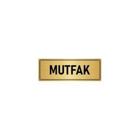 Özarslan Dizayn Departman Kapı İsimliği Mutfak 7x20 cm Altın Renk Metal Yönlendirme Levhası